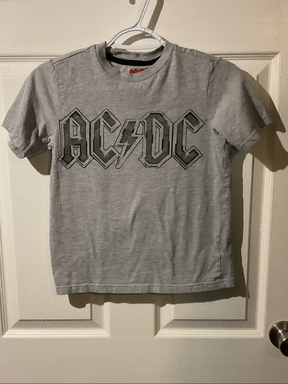 AC/DC Light Gray Kids' Short Sleeve Logo Band Tee